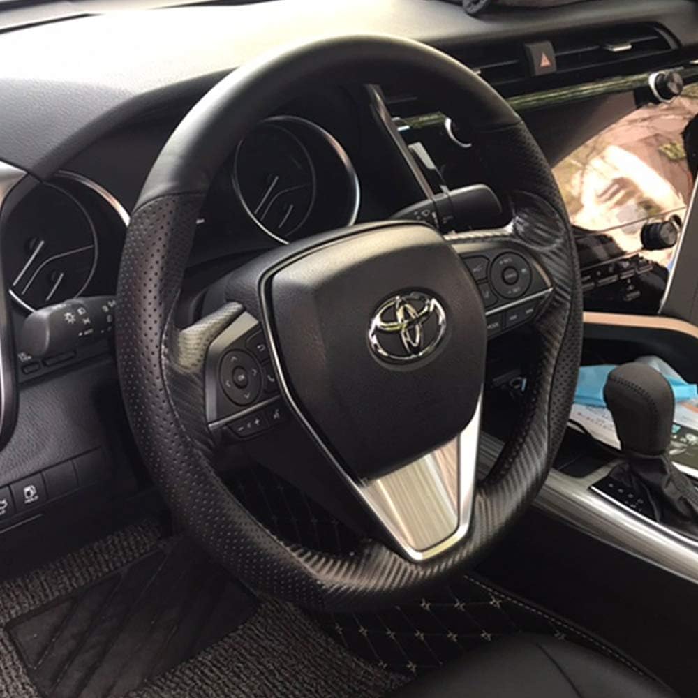 Matte Black Carbon Fiber & Nappa Leather Steering Wheel Cover L501863
