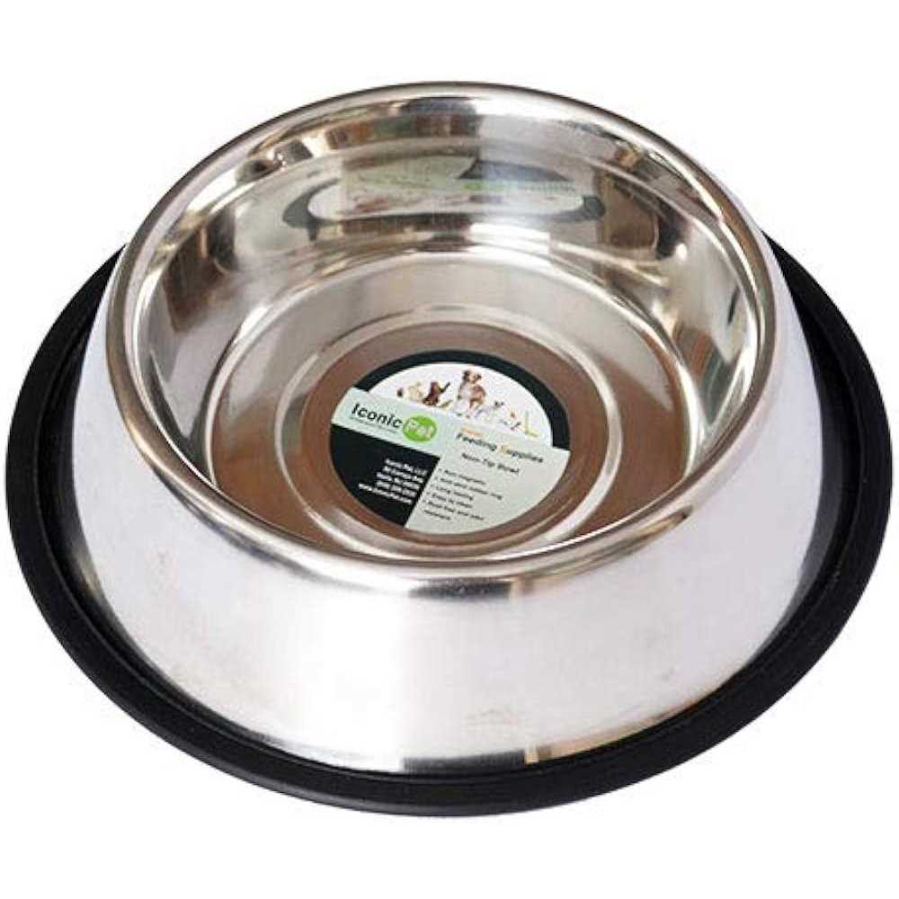 2 Pack Stainless Steel Non-Skid Pet Bowl H404