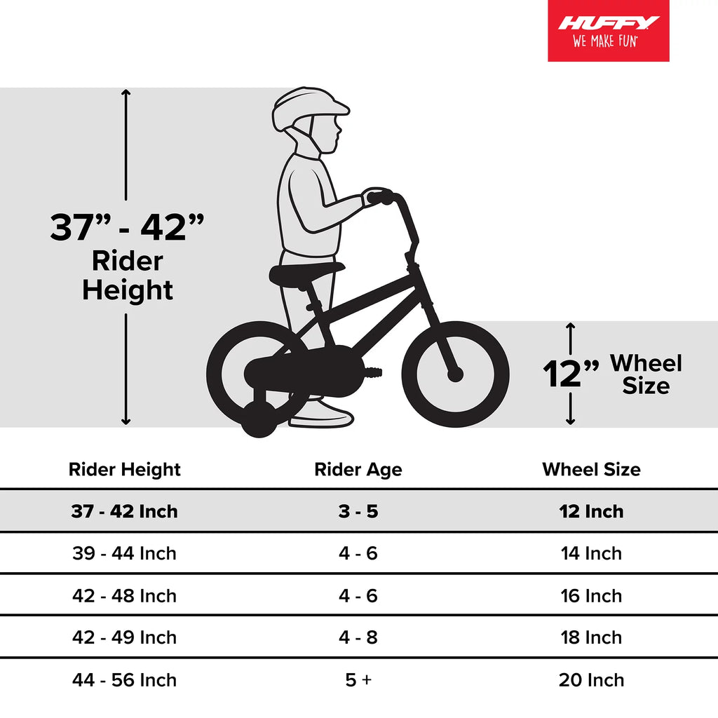 12 in. White Kids Bike B8809