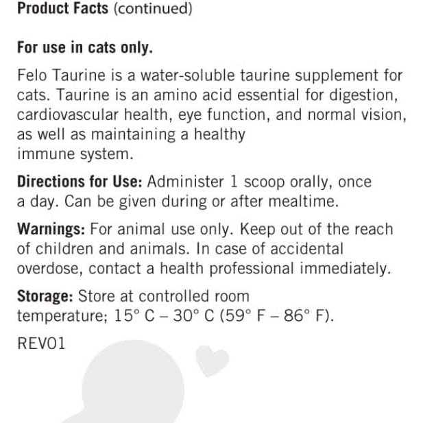 Taurine Supplement for Cats L773