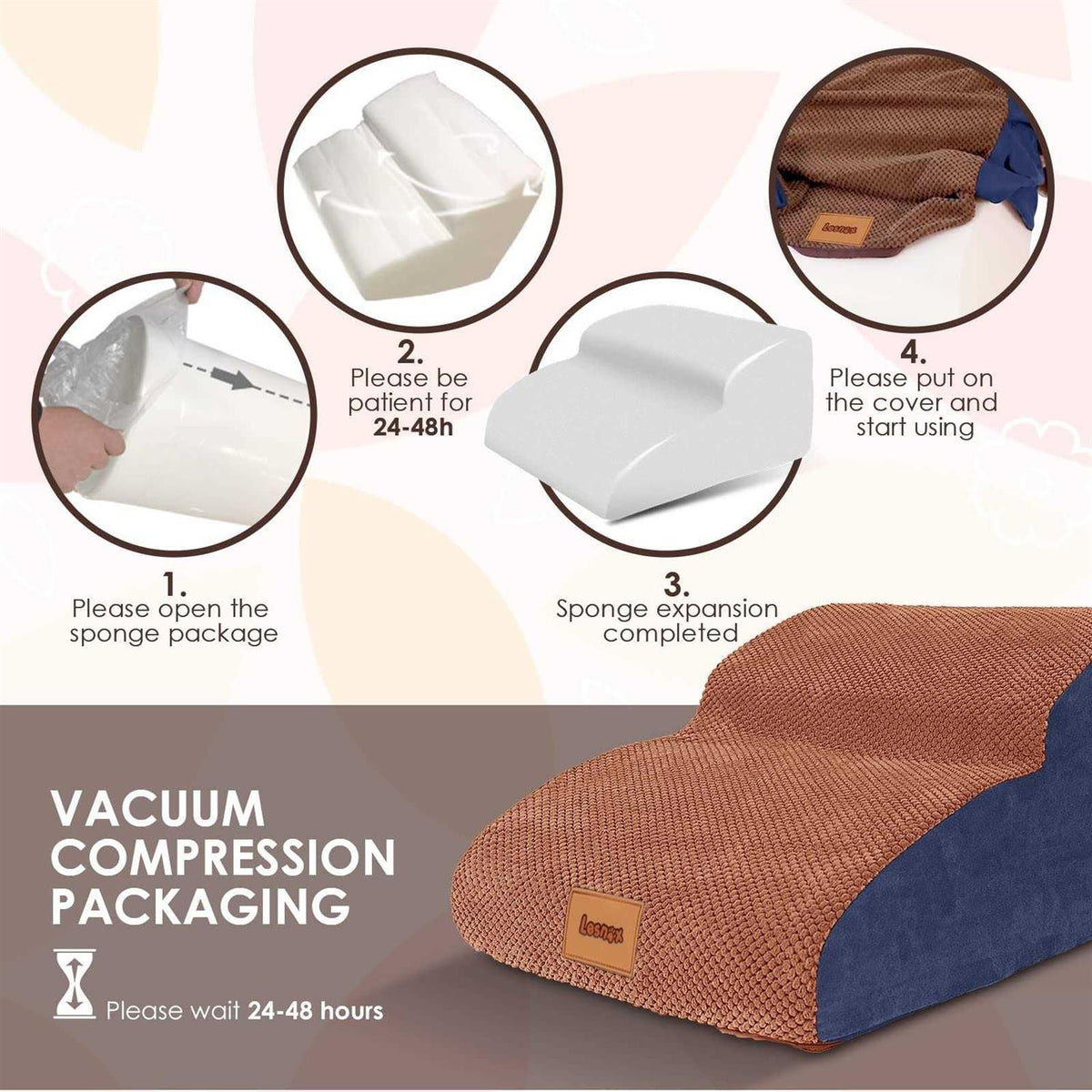 2-Step 30D Foam Pet Stairs with Waterproof Cover L46085
