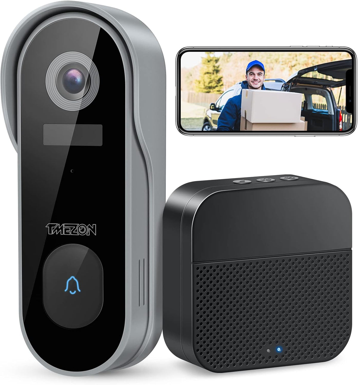 1080P HD WiFi Wireless Video Doorbell Camera with Chime D604033