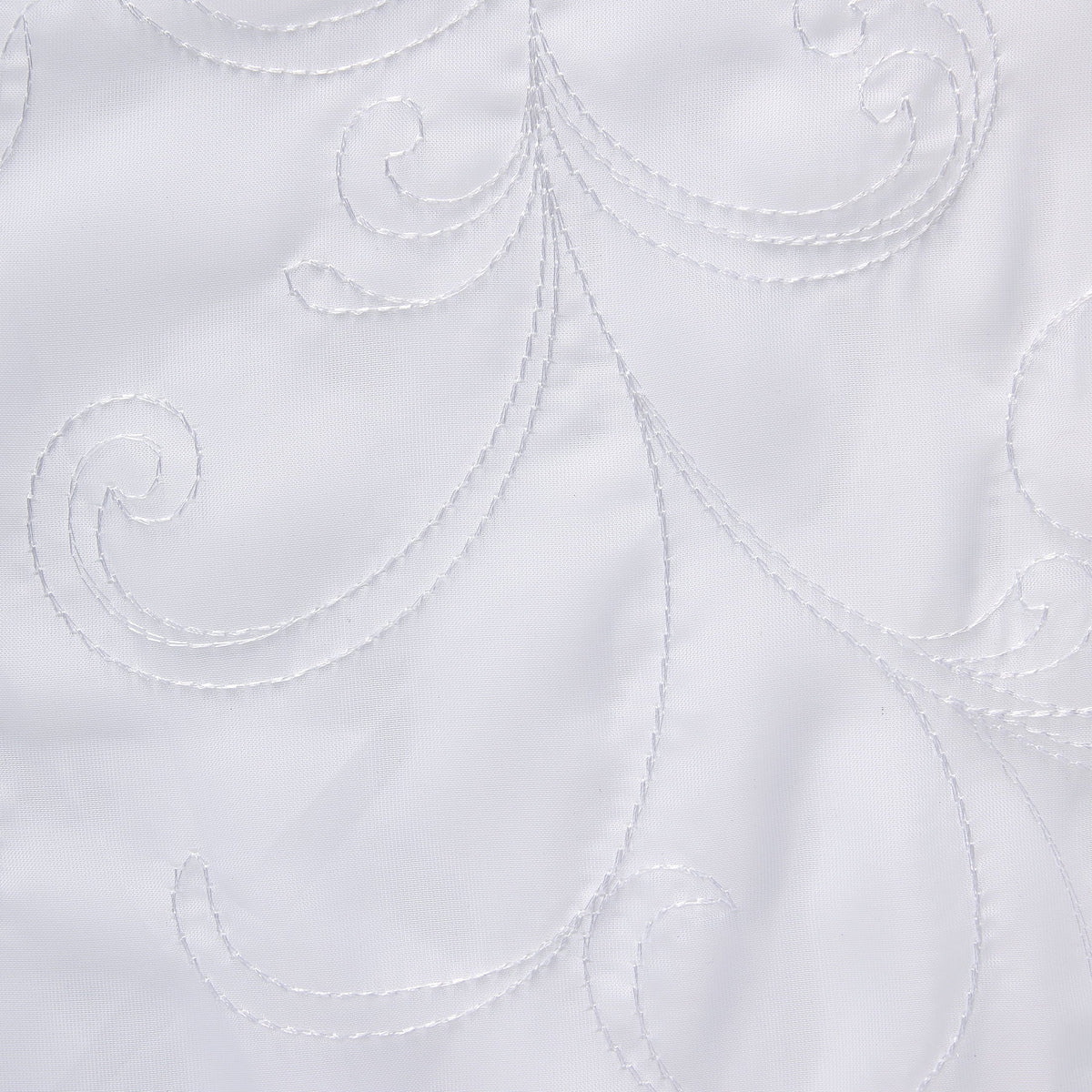 Embroidered Sheer Curtain Panel, White, 38 x 84 X5810