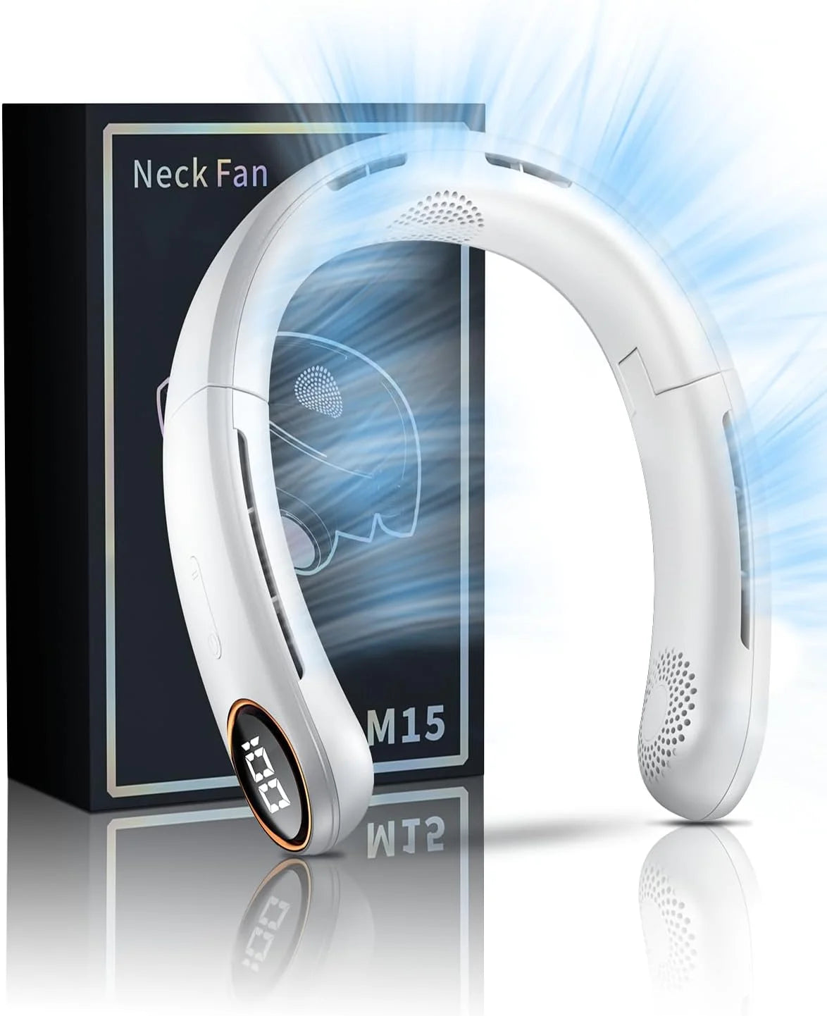 Portable Neck Fan 5200mAh Bladeless Blue H8401