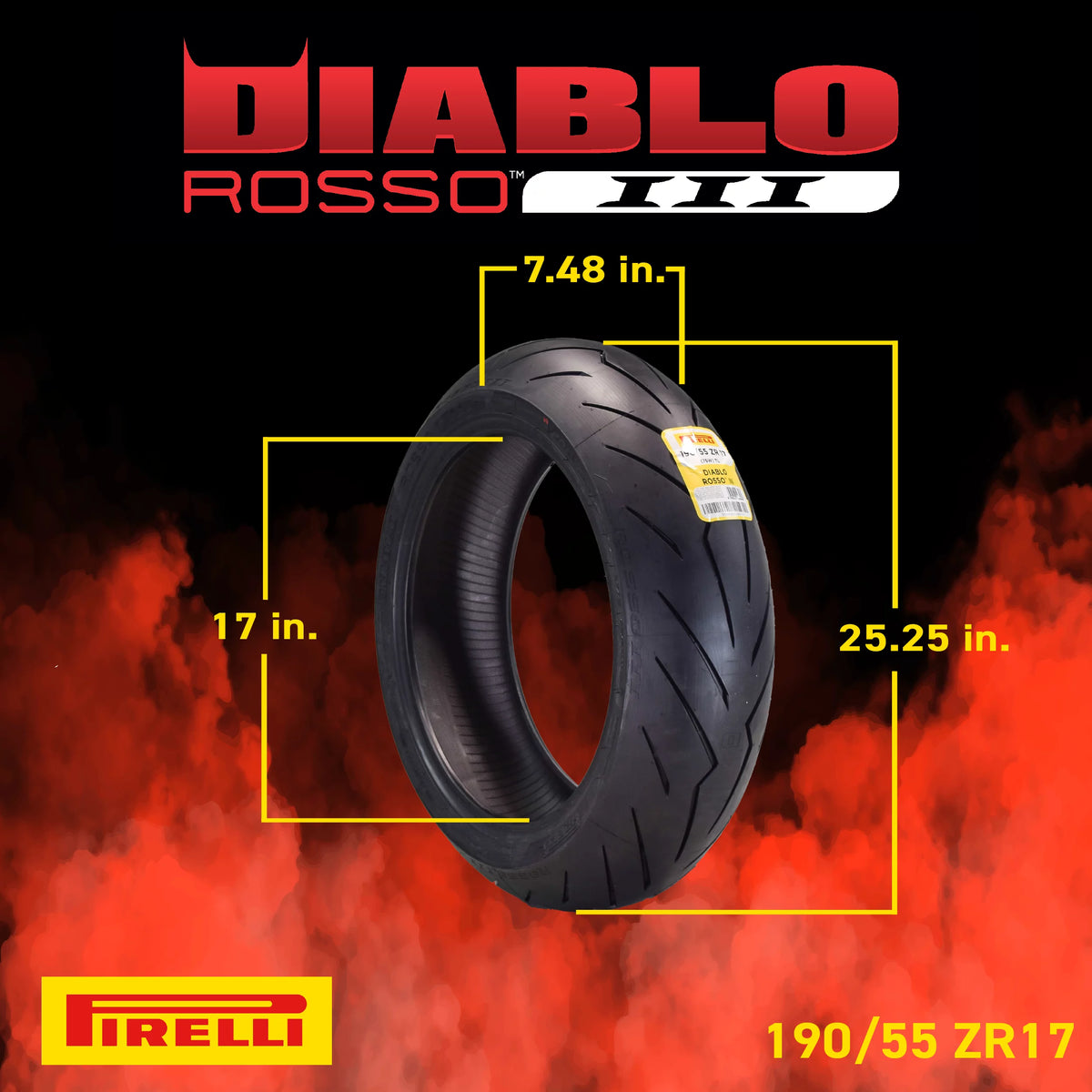 190/55 ZR17 Rear Motorcycle Tire W50666