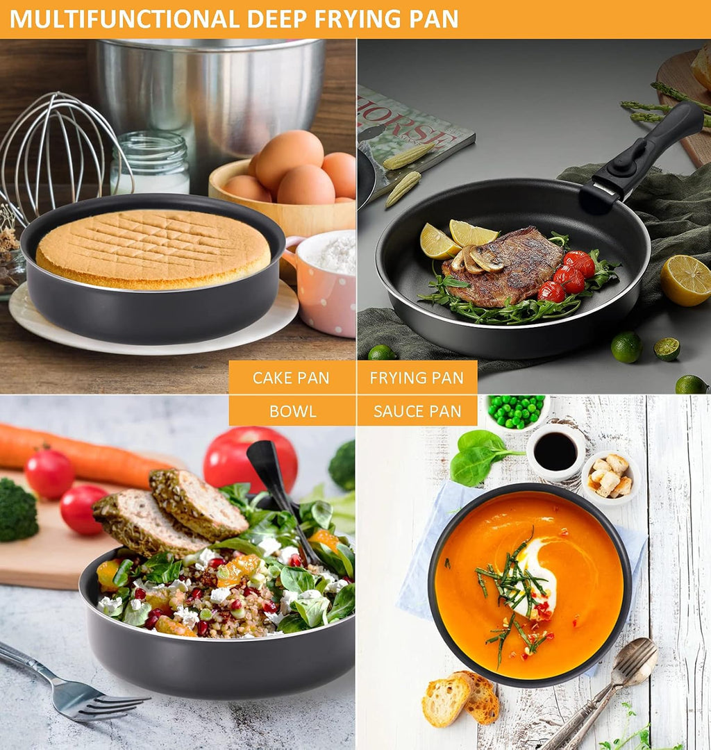 16 Pieces Nonstick Removable Handle Cookware Set E740
