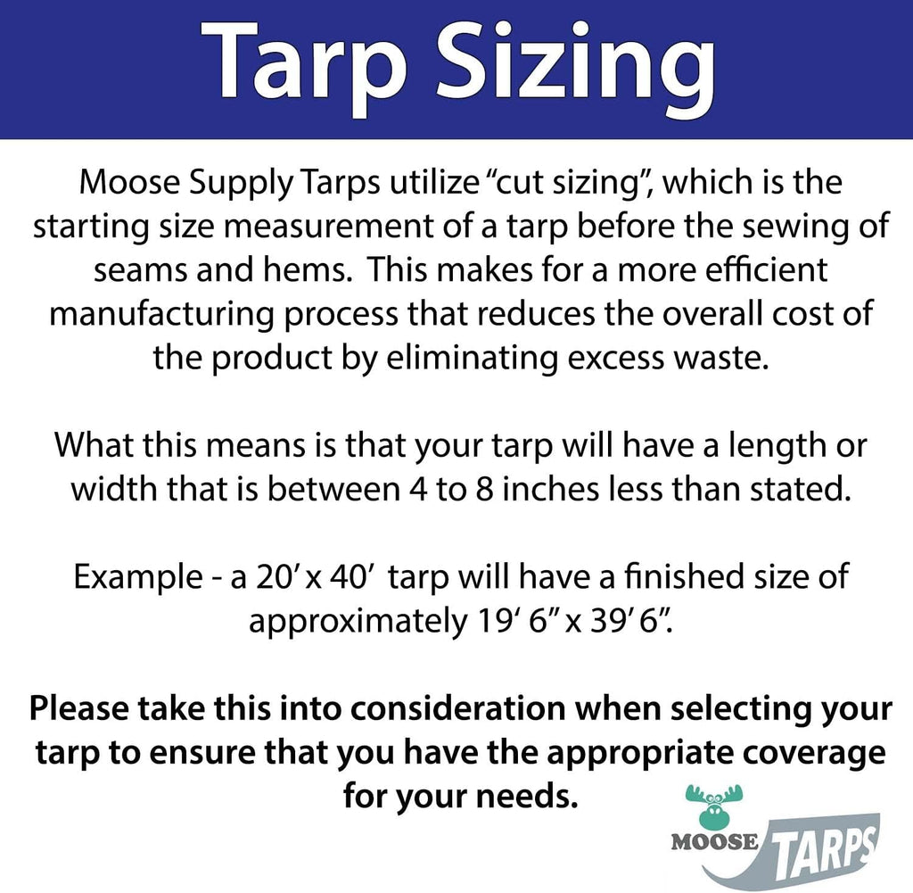 10' x 20' Water Resistant Reversible Blue/Silver Medium Duty Tarp L20830