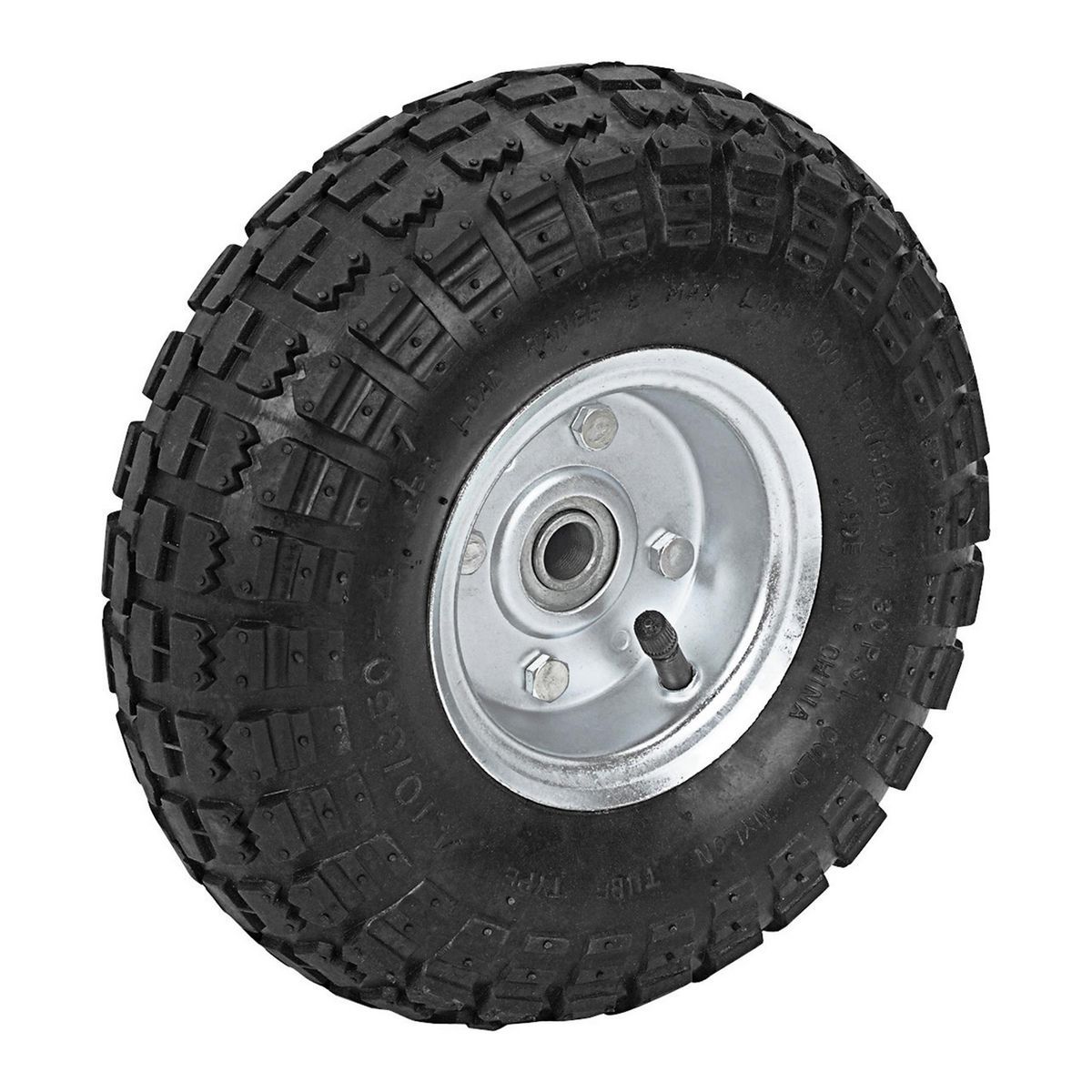 10 in. Pneumatic Tire with Zinc Hub U47228
