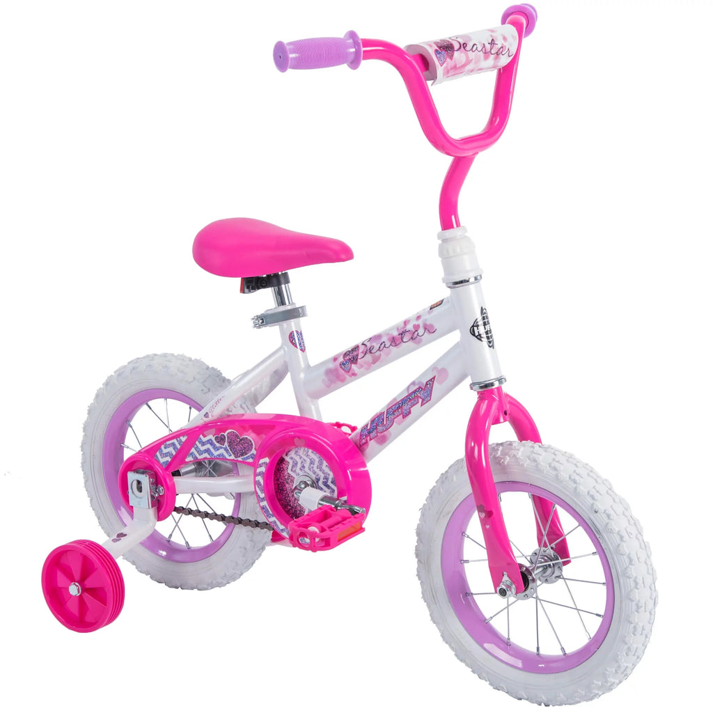 12 in. White Kids Bike B8809