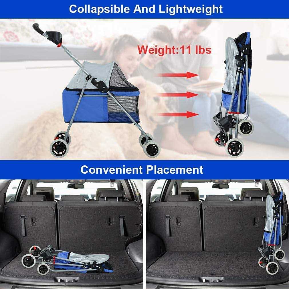 Folding Pet Stroller with Cup Holder C307280