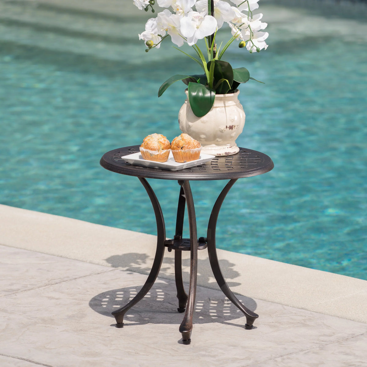 Cast Aluminum Side Table H13914