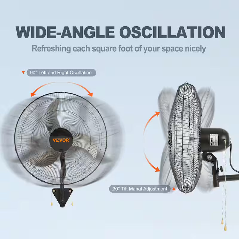 18 in. 3-speed Oscillating Wall Fan D959170