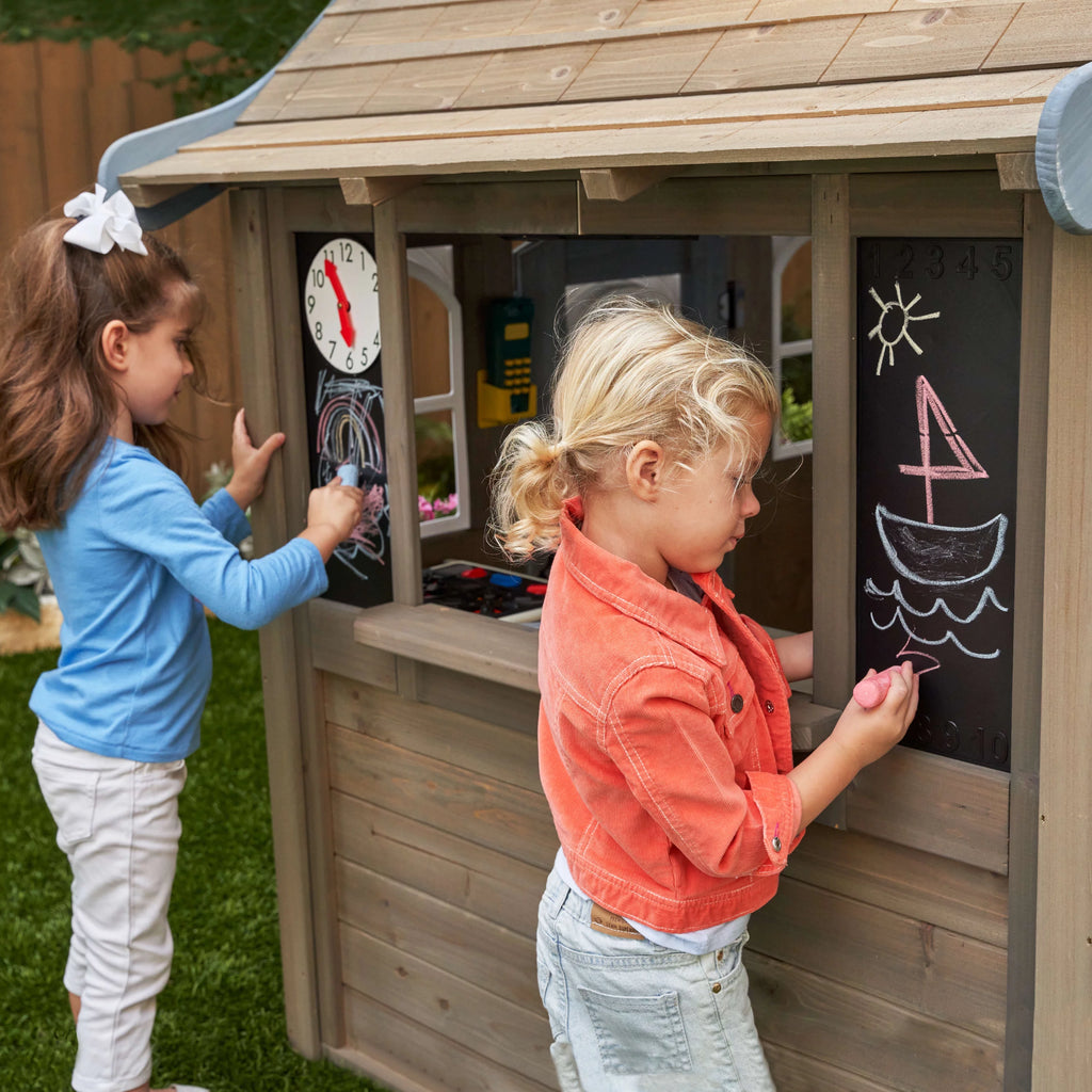 Wooden Outdoor Playhouse with Kitchen W129