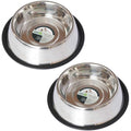 2 Pack Stainless Steel Non-Skid Pet Bowl H404
