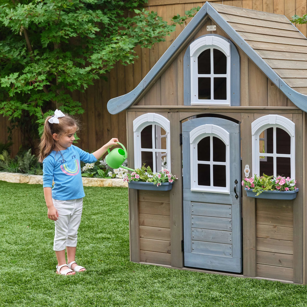 Wooden Outdoor Playhouse with Kitchen W129