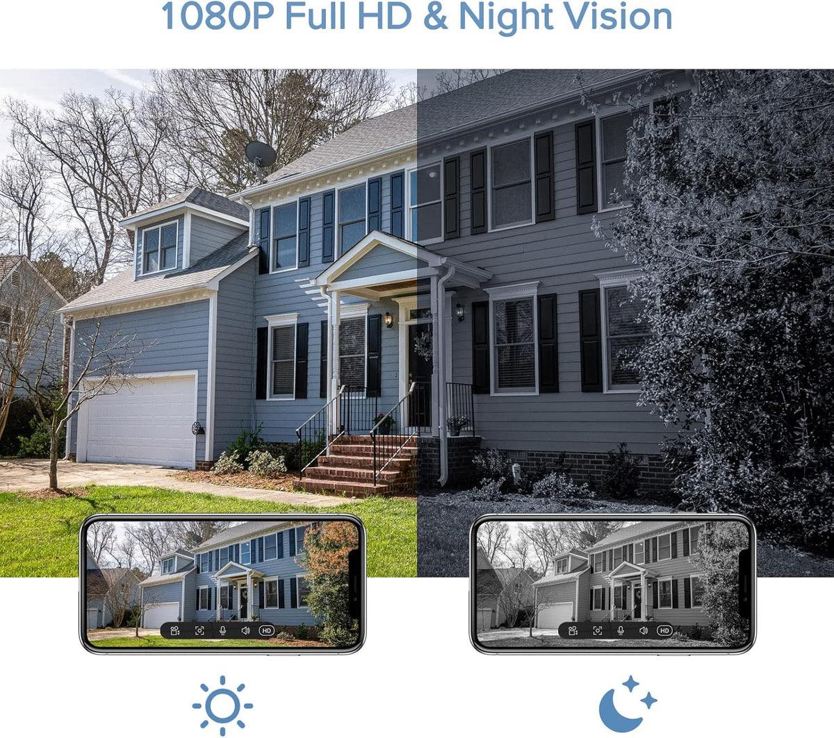 1080P HD WiFi Wireless Video Doorbell Camera with Chime D604033