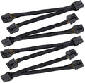 16 AWG PCI-e 8 Pin Female to Dual 8(6+2) Pin Male Splitter Cable 12-inches (4 Pack) J518151