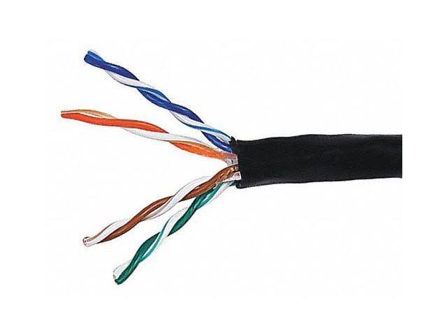 Black Cat5e UTP Solid Bulk Ethernet Cable H4915