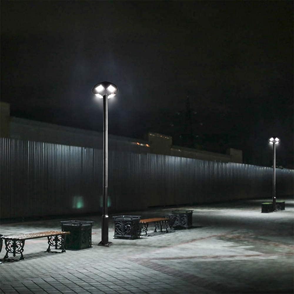 100W LED Solar Post Light IP65 Waterproof 6500K Dusk to Dawn with Remote P33042