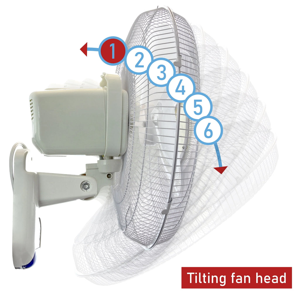 16 Pedestal Wall Fan White D7774