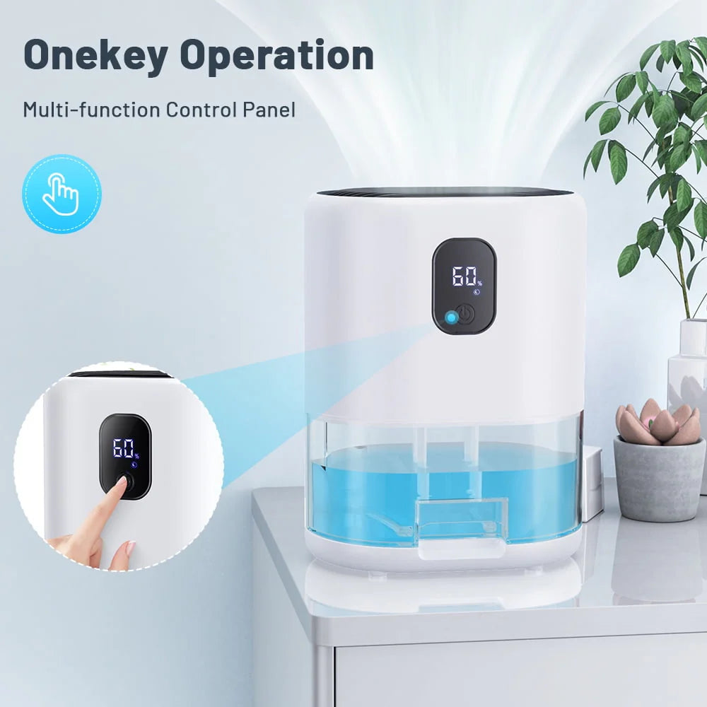 1000ml Portable Dehumidifier, Auto Defrost, Ultra Quiet, Auto Power Off, White V781941