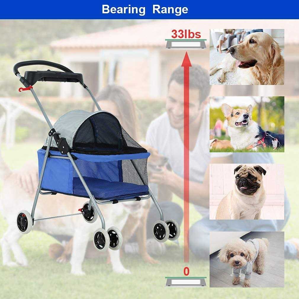 Folding Pet Stroller with Cup Holder C307280