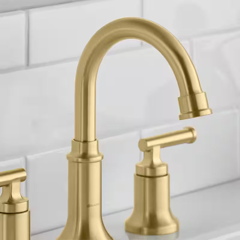 8 in. Widespread Double-Handle High-Arc Bathroom Faucet Matte Gold J144