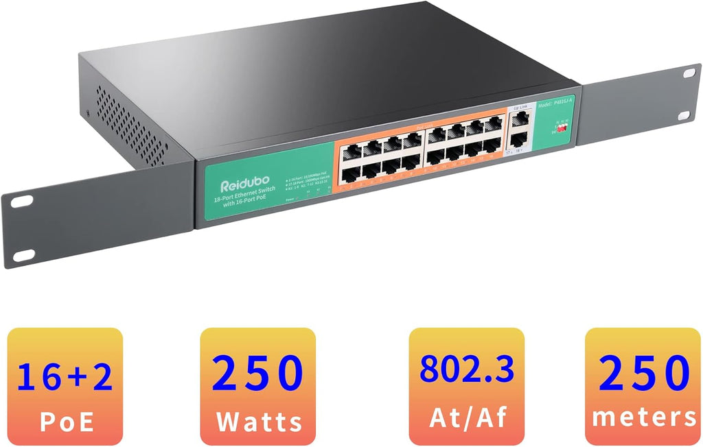 10 Port PoE Ethernet Switch with 8 Port PoE 100Mbps X878