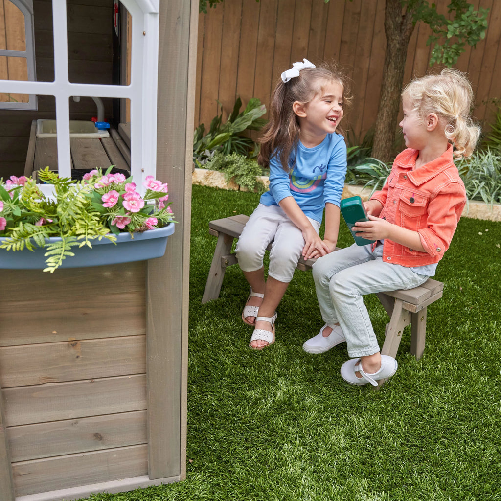 Wooden Outdoor Playhouse with Kitchen W129