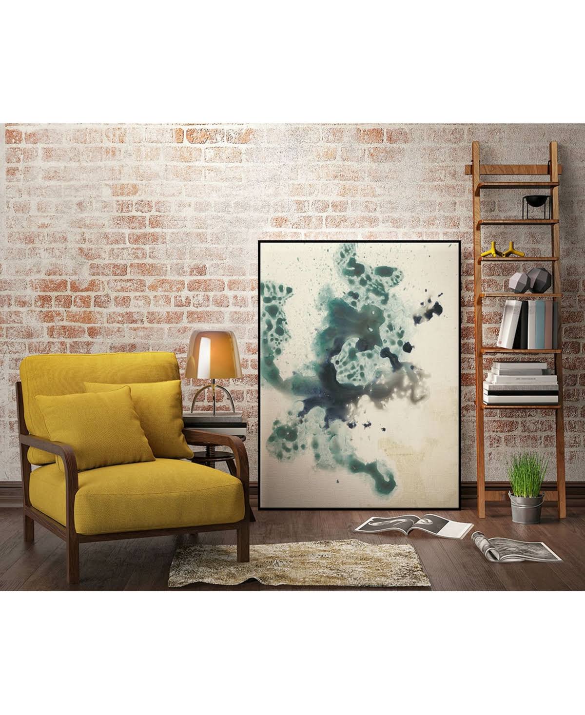 14x22 Framed Canvas Art Block L8422