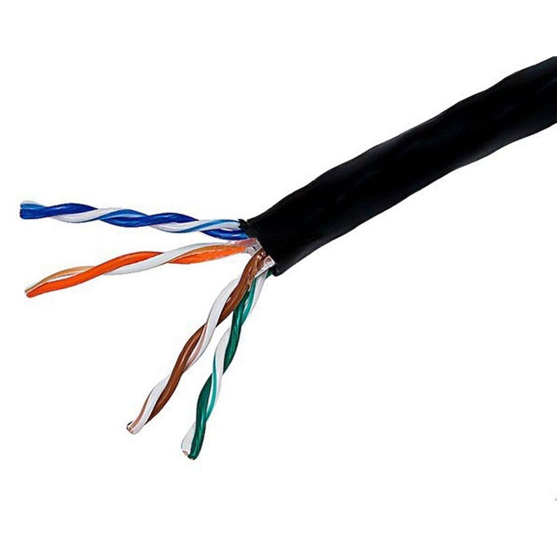 Black Cat5e UTP Solid Bulk Ethernet Cable H4915
