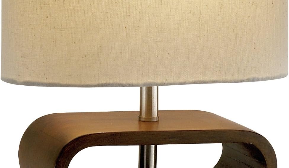 19.5 in Walnut Table Lamp X1646