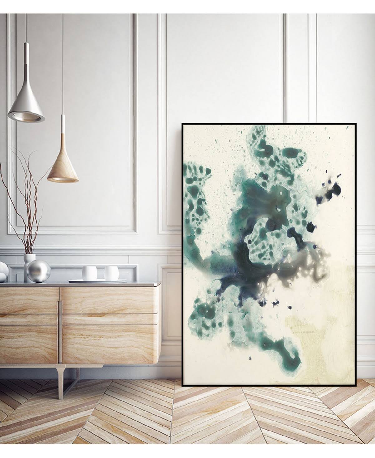 14x22 Framed Canvas Art Block L8422