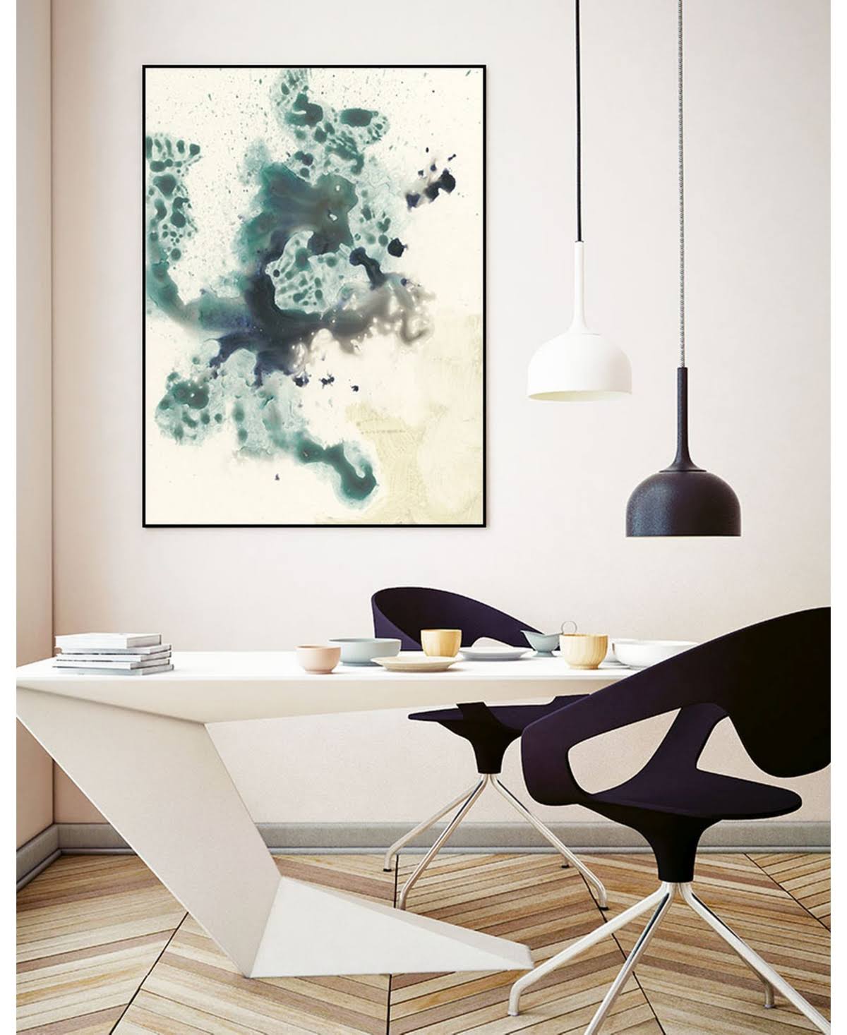 14x22 Framed Canvas Art Block L8422
