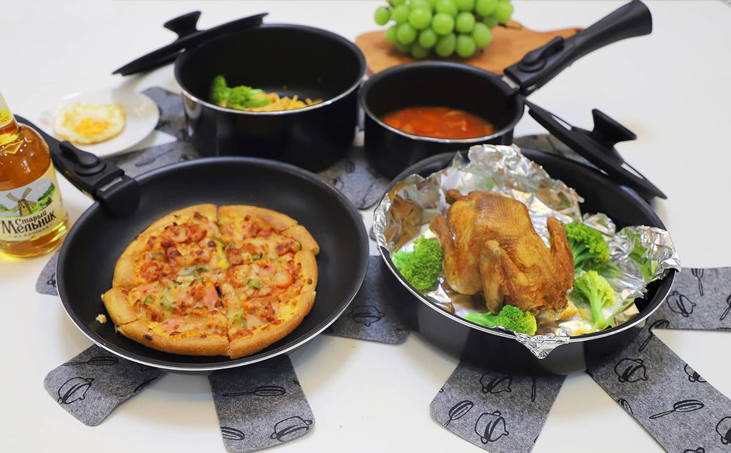 16 Pieces Nonstick Removable Handle Cookware Set E740