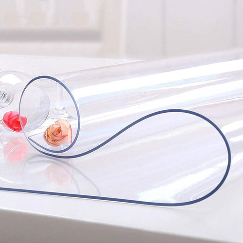 1.5mm Frosted PVC Table Cover Protector 32 x 72 Inch E161405