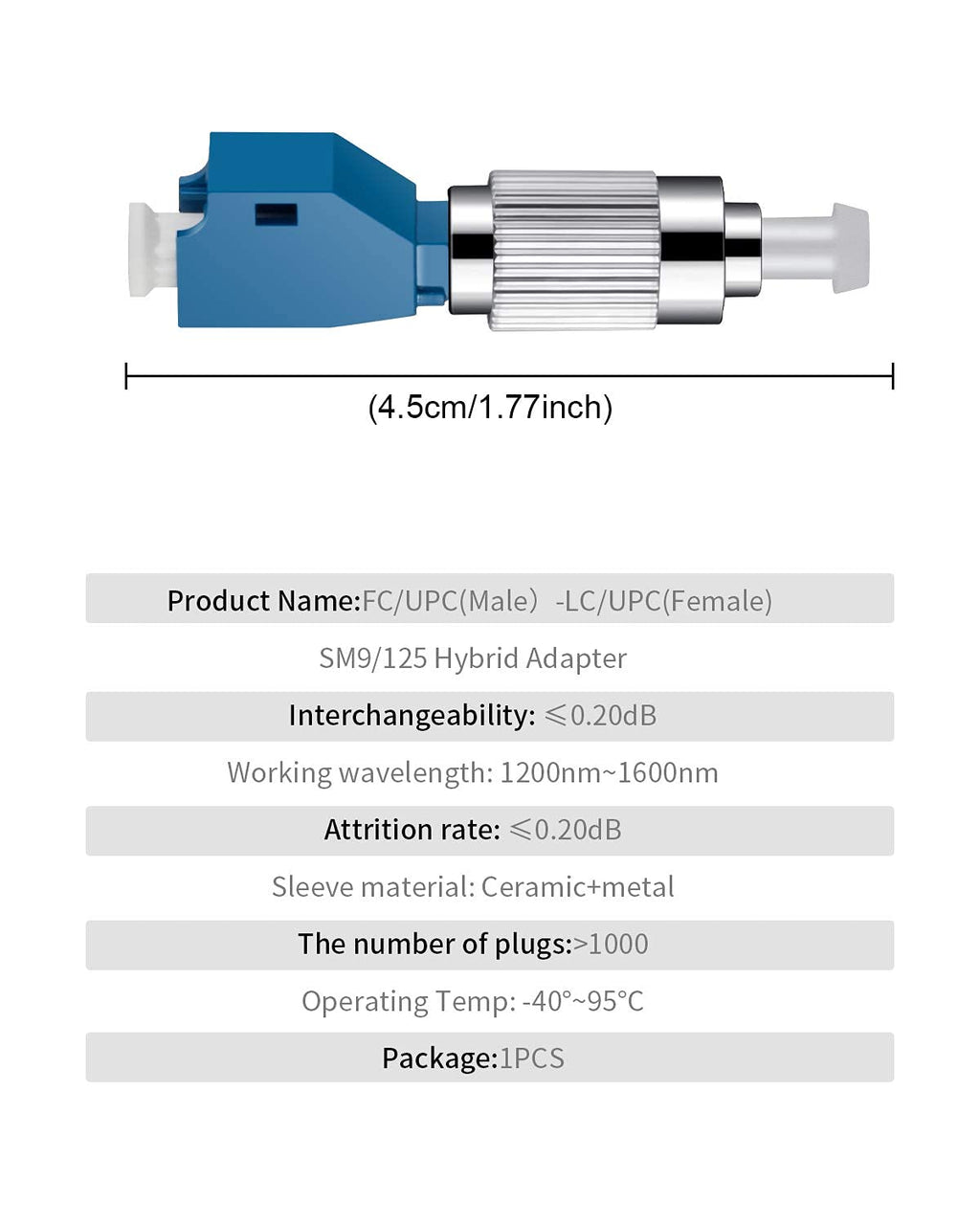 10PC FC Male to LC Female and SC Male to LC Female Fiber Adapter M859