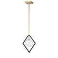 10-Inch Black and Gold Pendant Lamp A821