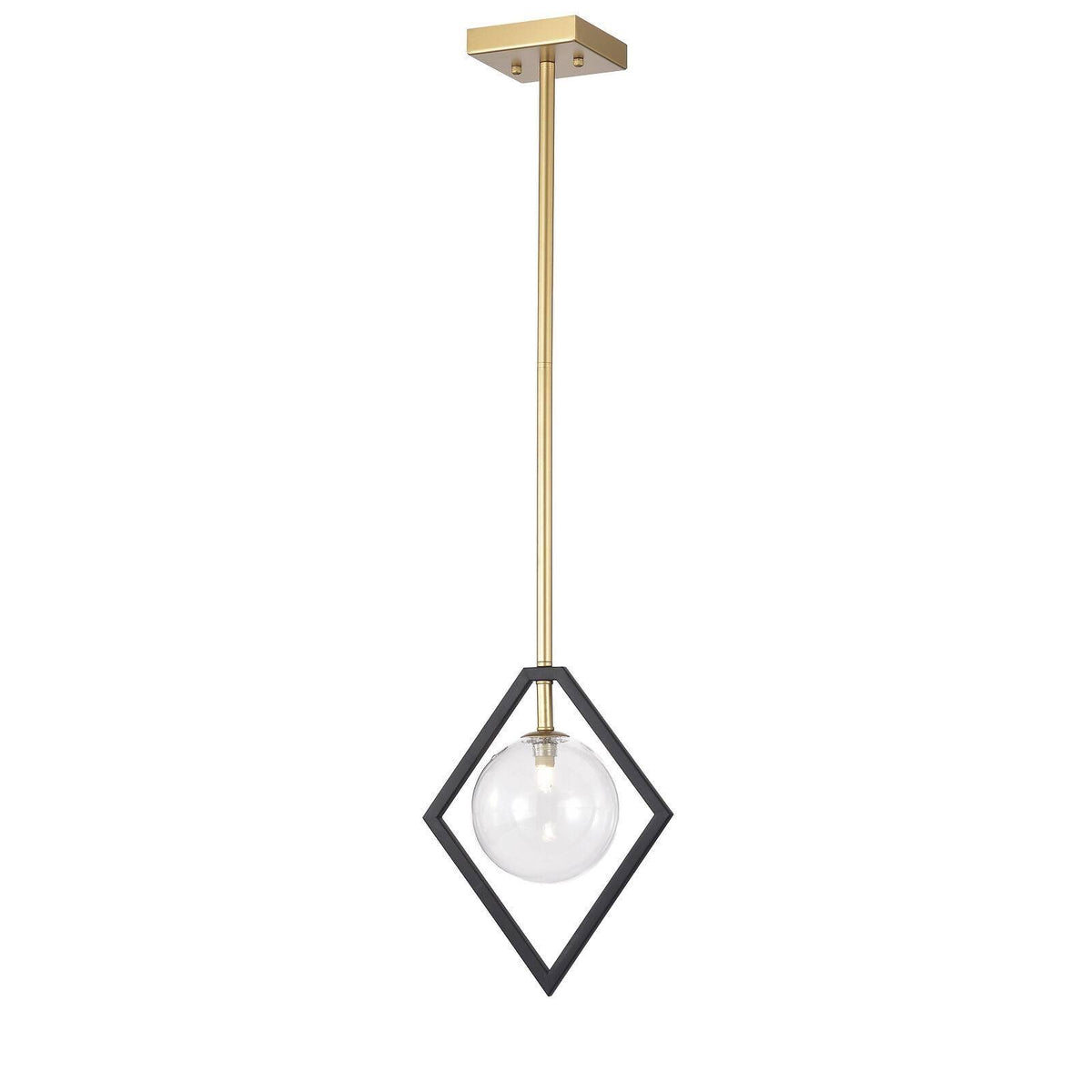 10-Inch Black and Gold Pendant Lamp A821