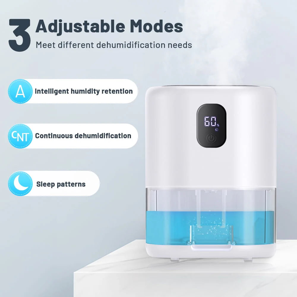 1000ml Portable Dehumidifier, Auto Defrost, Ultra Quiet, Auto Power Off, White V781941