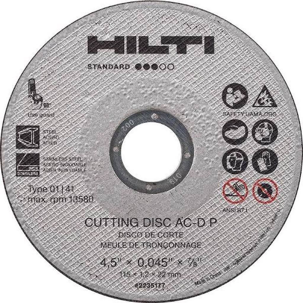 5.0 in. x 0.045 in. x 7/8 in. Flat Abrasive Cutting Disc 25-Pack G91516