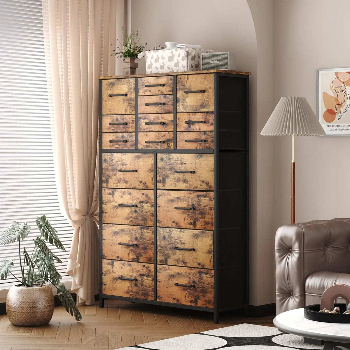 18 Drawer Fabric Dresser F757168