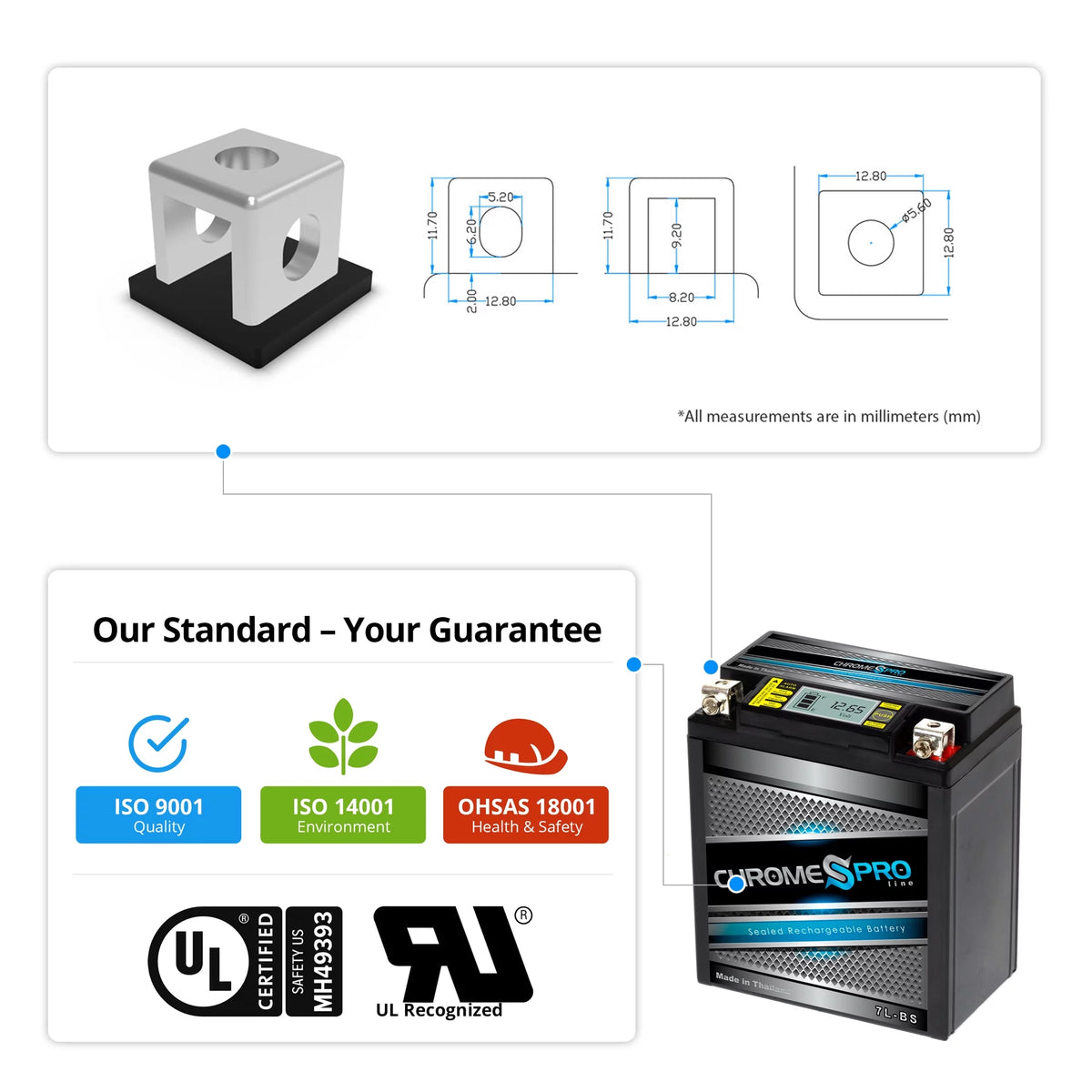 Maintenance Free Sealed Motorcycle Battery O2485