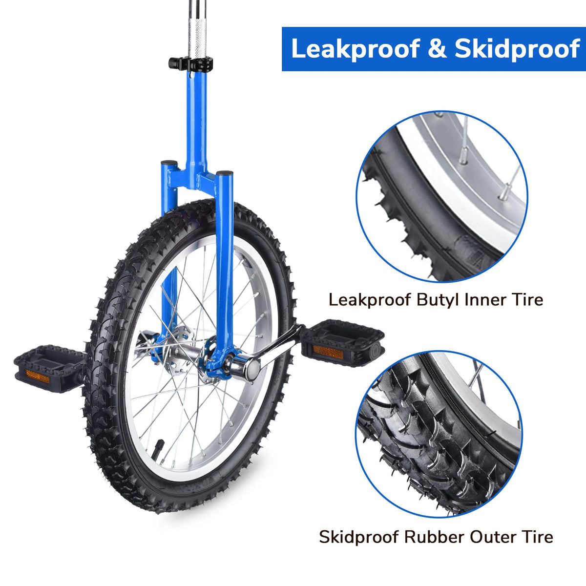 16 In Wheel Outdoor Unicycle Adjustable Seat G83496