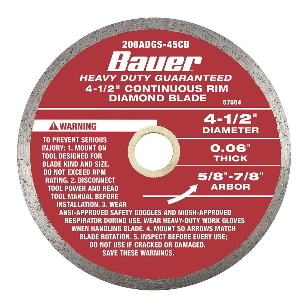 4-1/2 in. Continuous Rim Wet Cut Diamond Saw Blade S272719