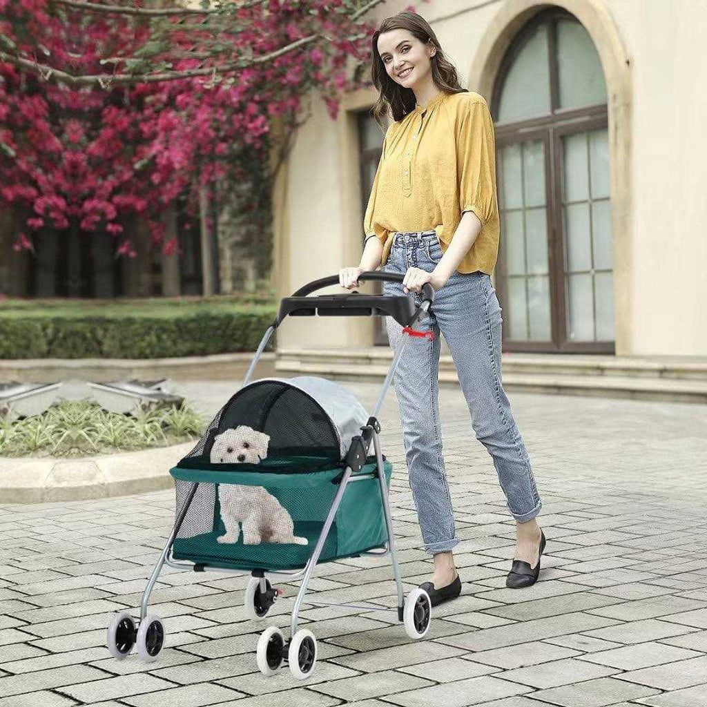 Folding Pet Stroller with Cup Holder C307280