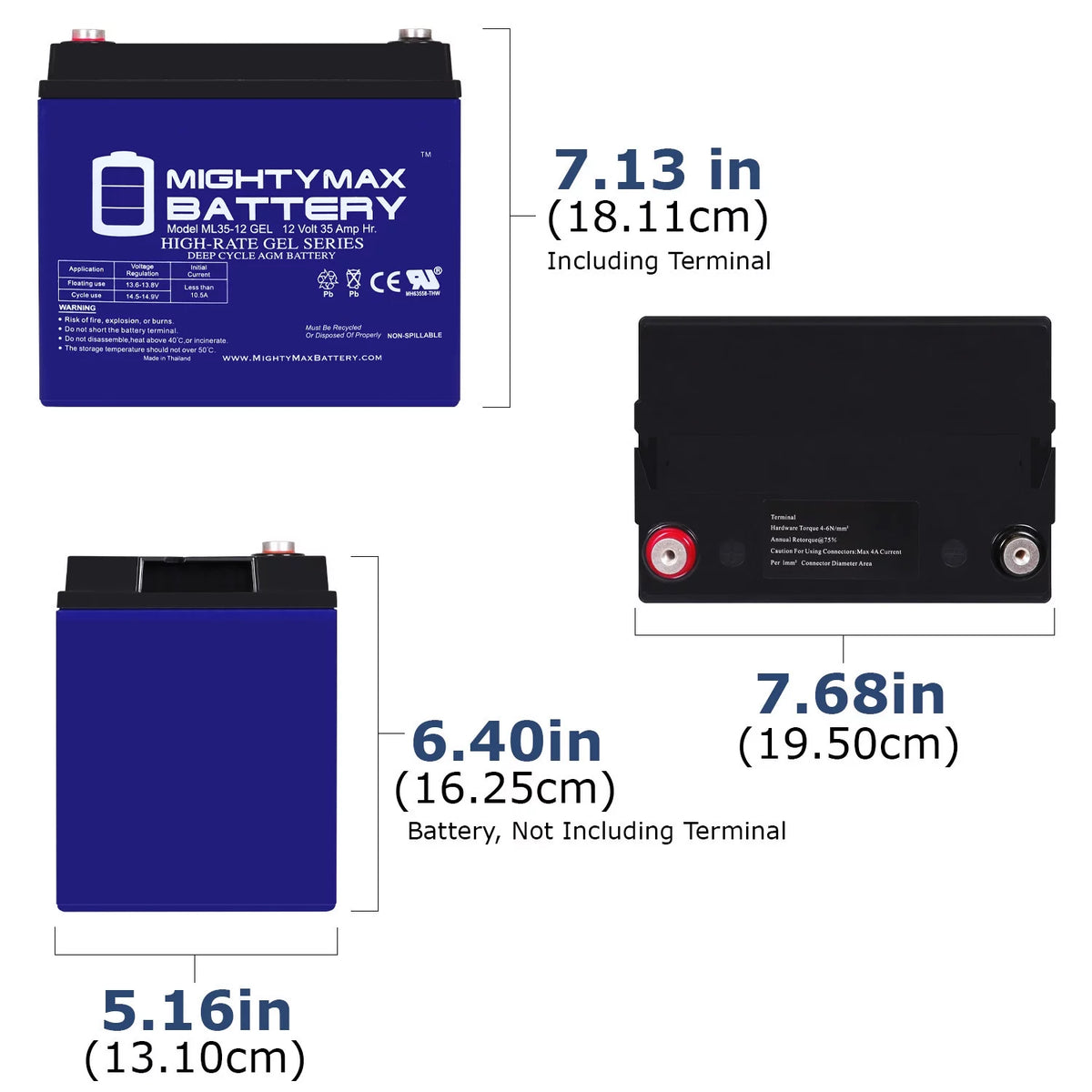 12V 35AH GEL Replacement Battery J55515