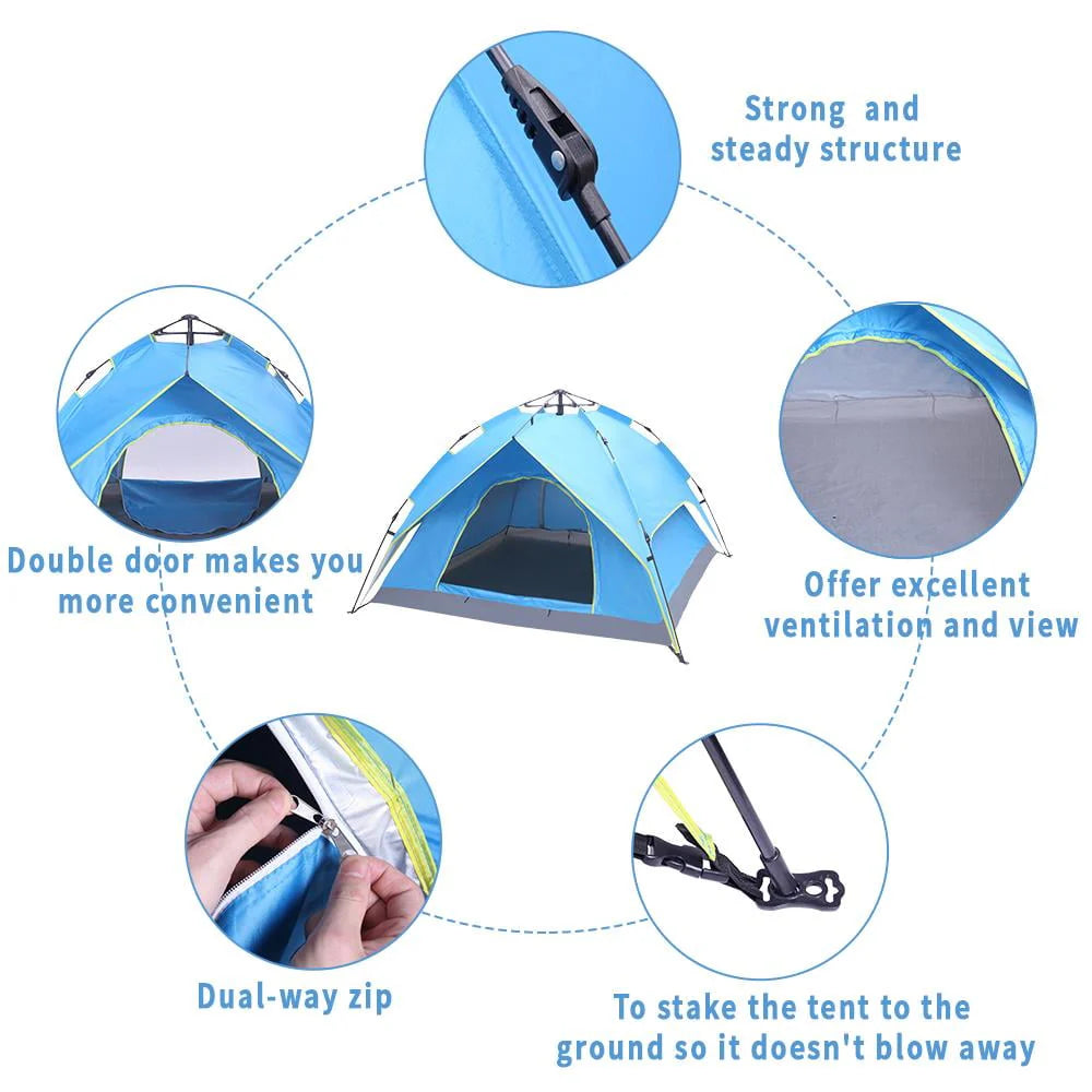 2-3 Person Waterproof Automatic Camping Tent Z629