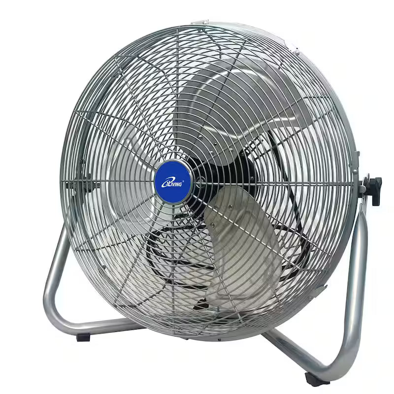 20 in. 3 Speeds High Velocity Floor Fan 7500 CFM Silver F27888