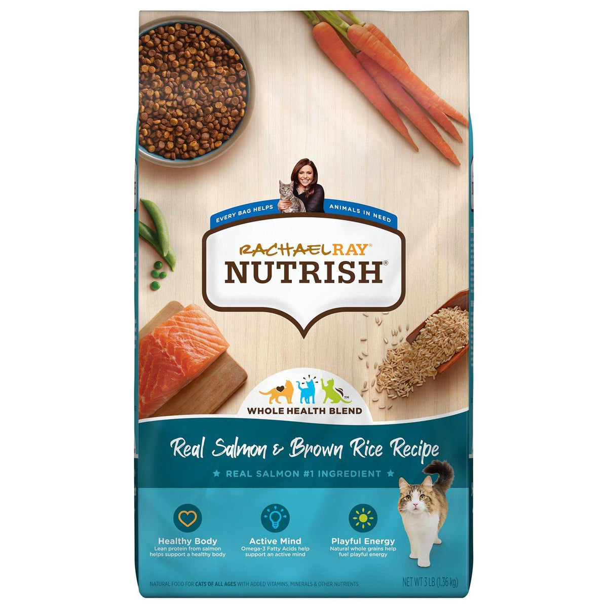 Salmon Brown Rice Recipe Dry Cat Food C6988